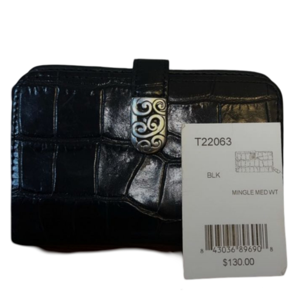 Brighton Black Croc-Embossed Women's Wallet - Picture 10 of 11